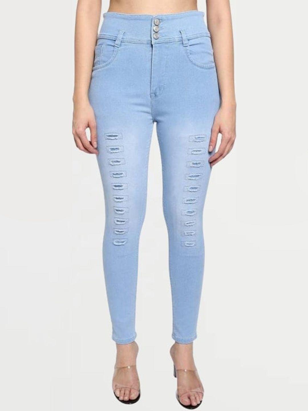 baesd women jean slim fit mildly distressed stretchable denim jeans
