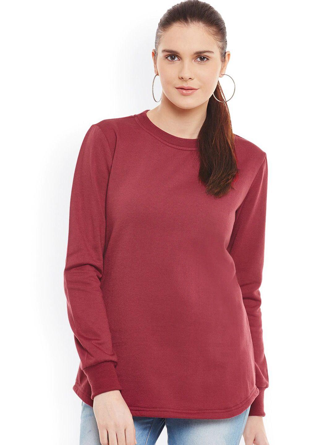 baesd women maroon sweatshirt