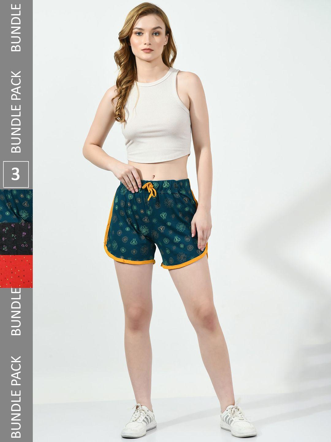 baesd-women-pack-of-3-floral-printed-pure-cotton-hot-pants