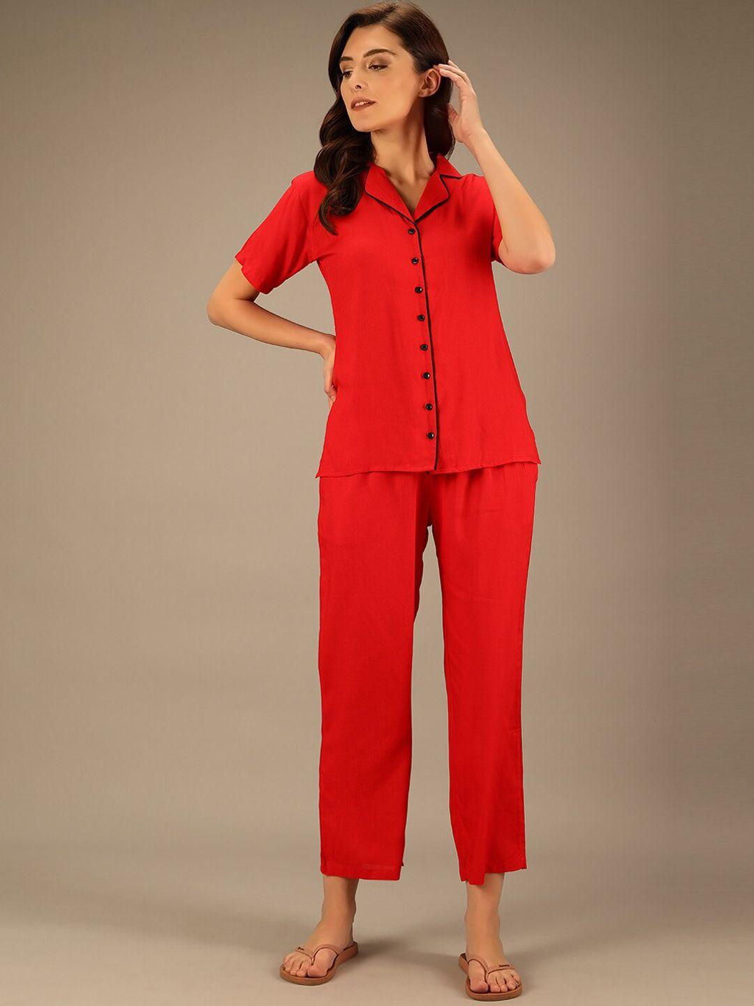 baesd women red night suit
