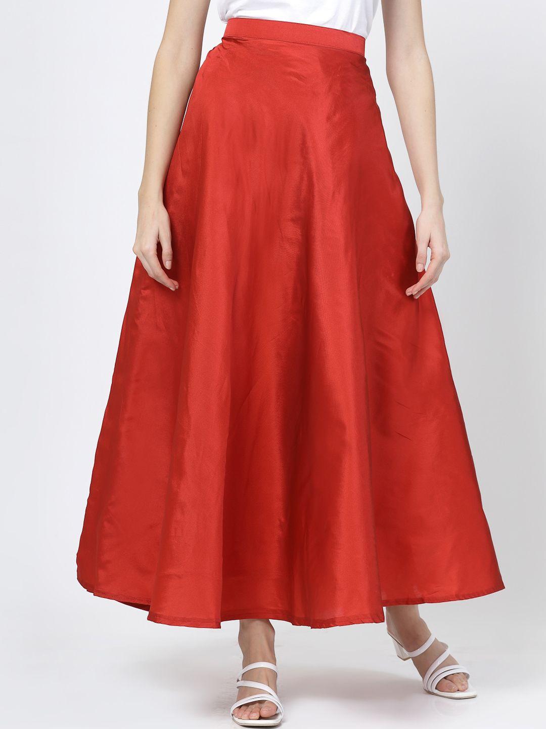 baesd  flared maxi-length skirts