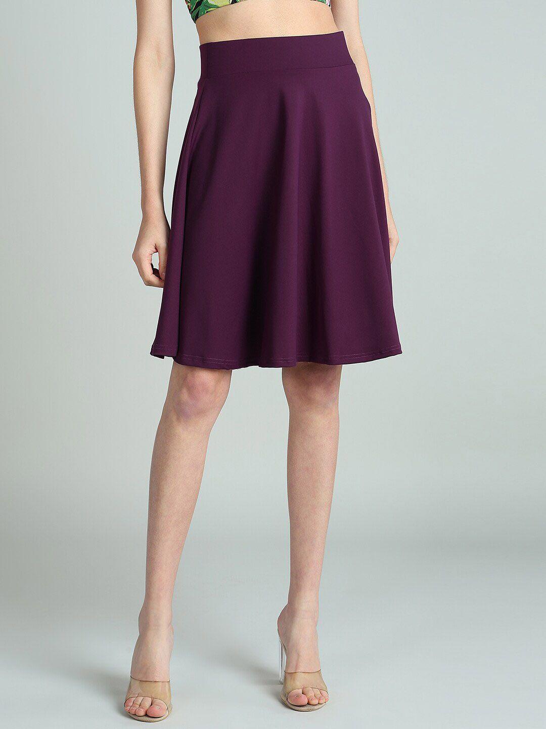 baesd above knee length flared skirt