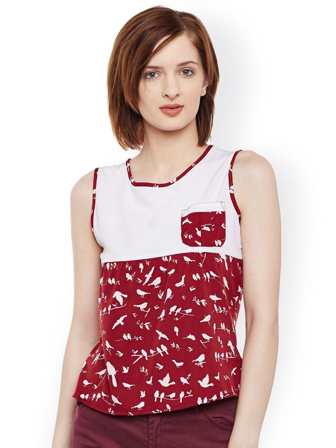 baesd abstract printed sleeveless top