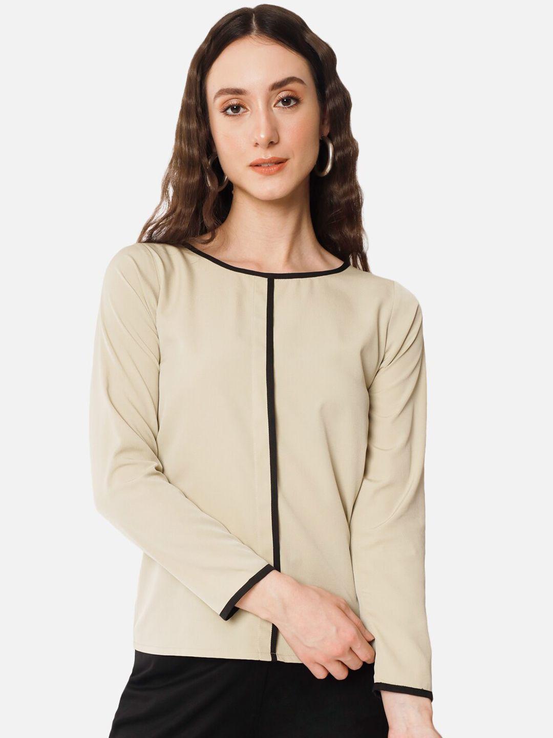 baesd beige crepe top