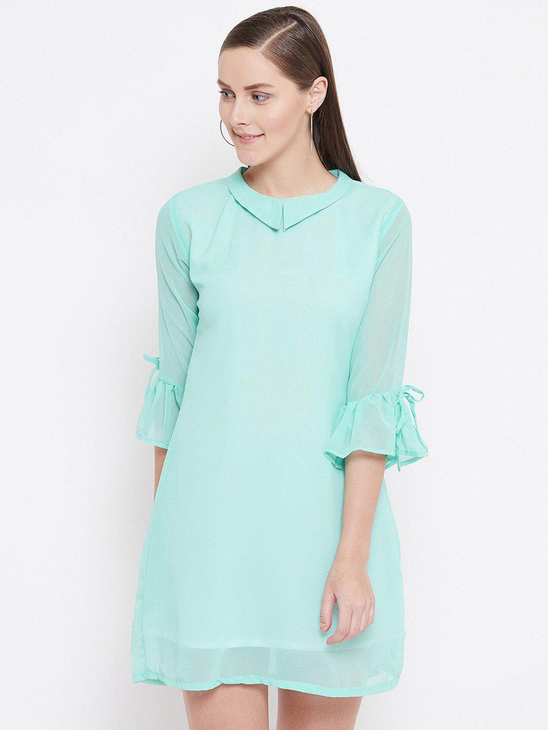 baesd bell sleeves georgette a-line dress