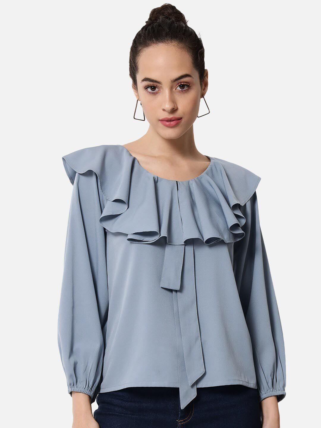 baesd blue crepe top