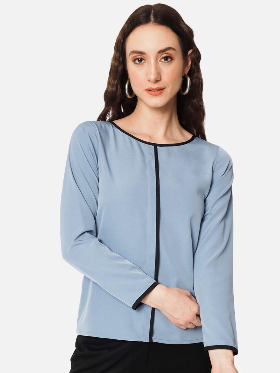 baesd blue crepe top