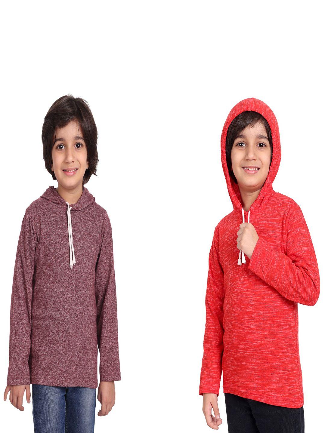 baesd boys  pack of 2 hooded cotton pockets t-shirt