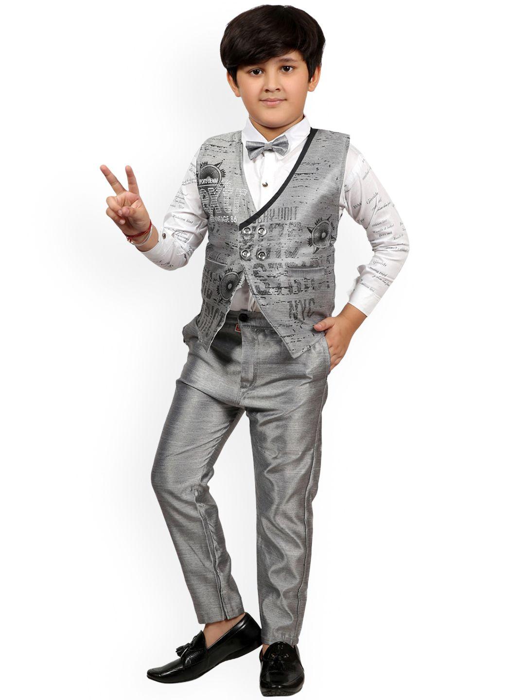 baesd boys 3-piece single-breasted partywear suit