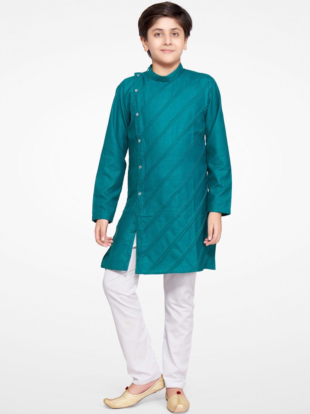 baesd boys band collar straight kurta with pyjamas