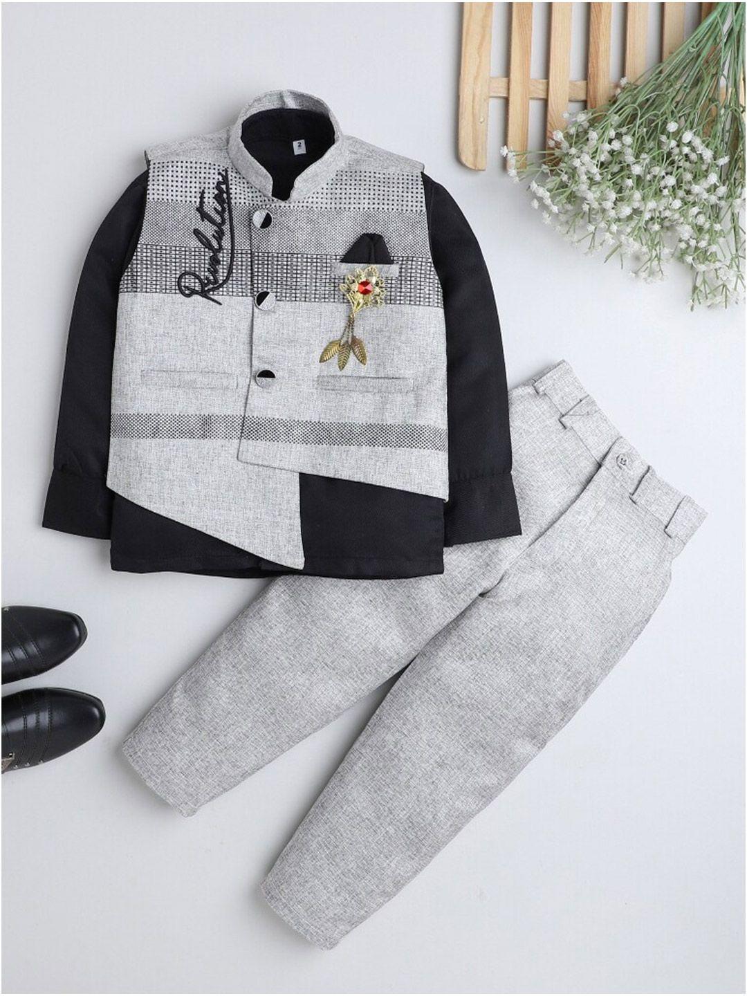 baesd boys black & grey shirt with trousers