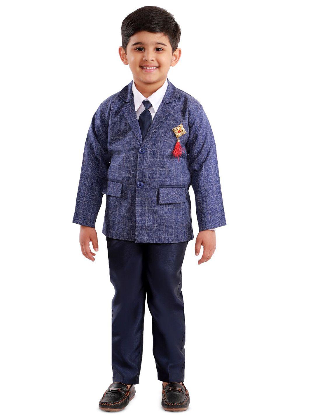 baesd boys checked 3 pieces suit