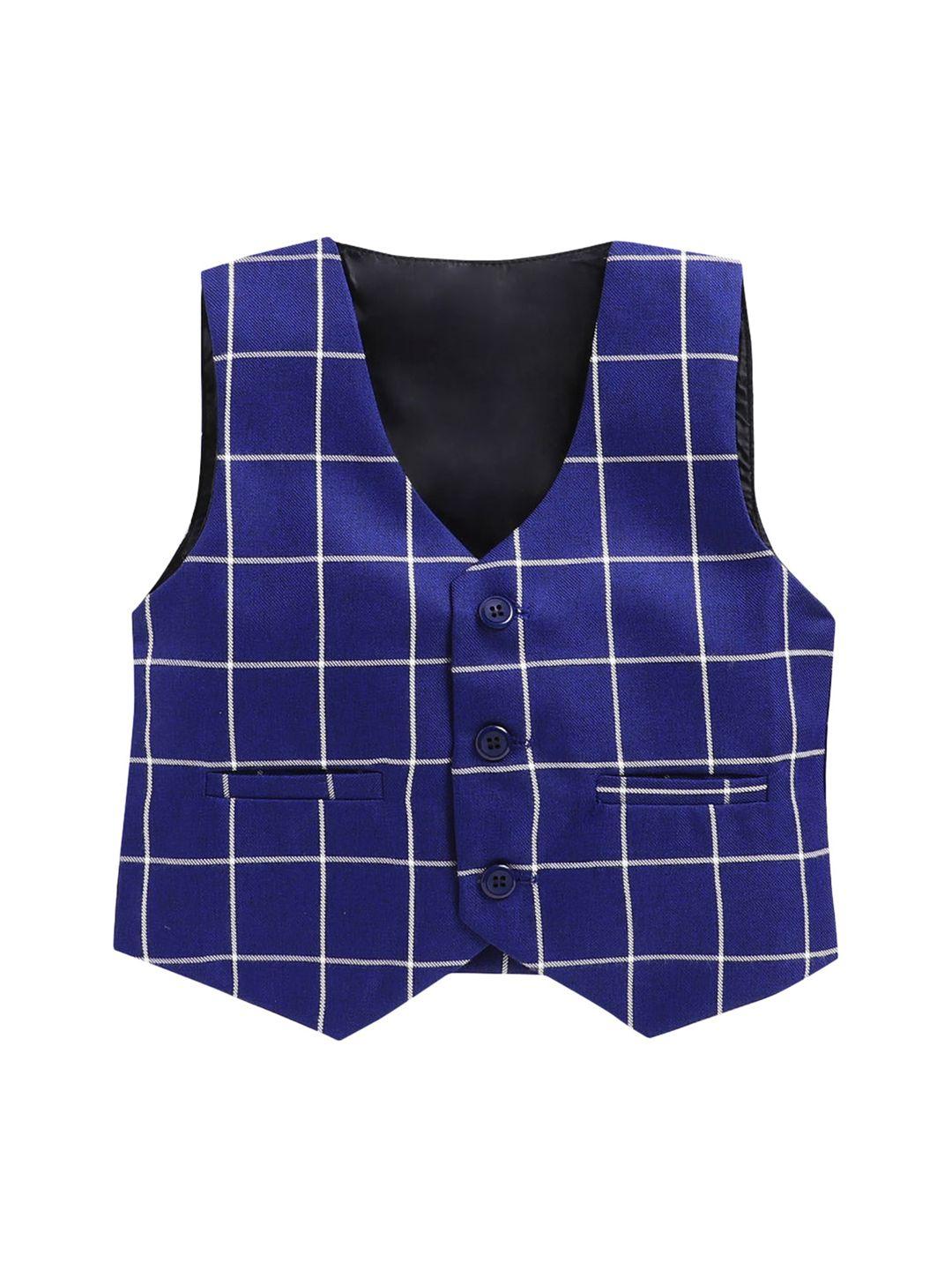 baesd boys checked woven waistcoat