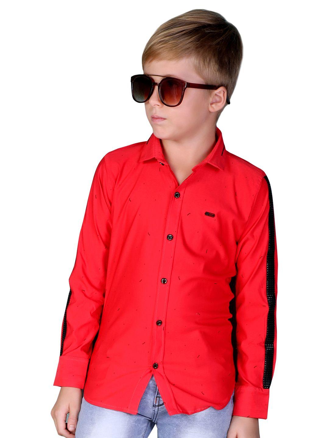 baesd boys classic abstract printed casual shirt