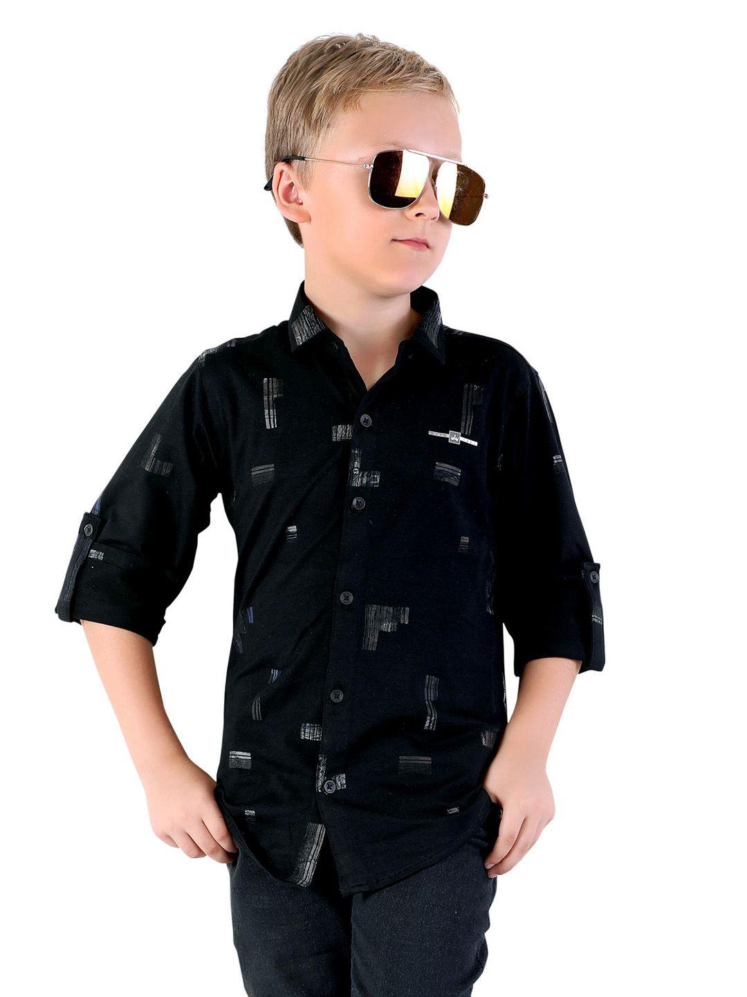 baesd boys classic abstract printed cotton casual shirt