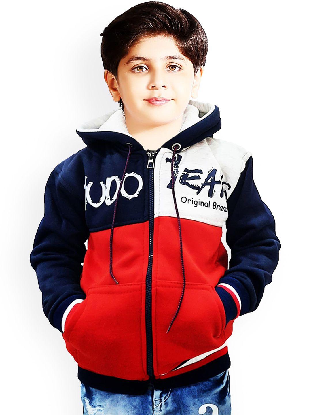 baesd boys colourblocked hooded bomber jacket