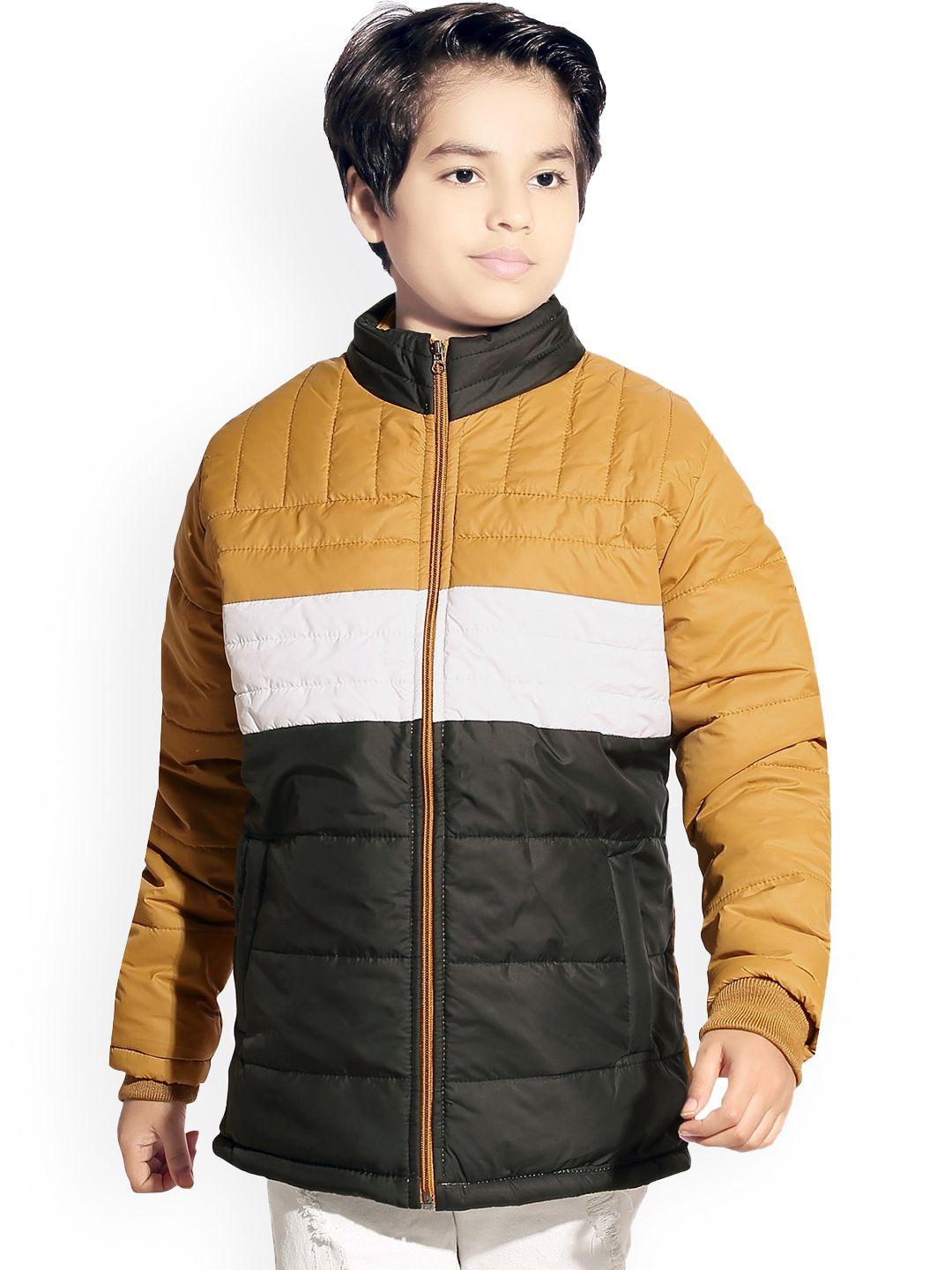 baesd boys colourblocked longline padded jacket