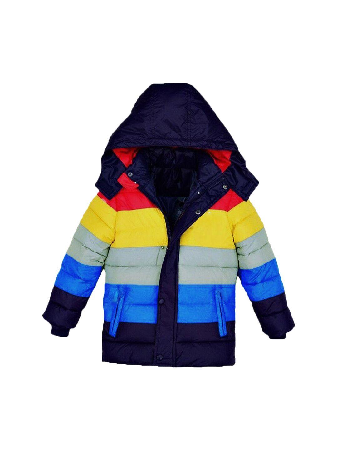 baesd boys colourblocked longline puffer jacket