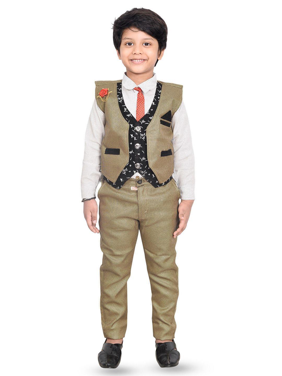 baesd boys cotton silk shirt & trousers with waistcoat