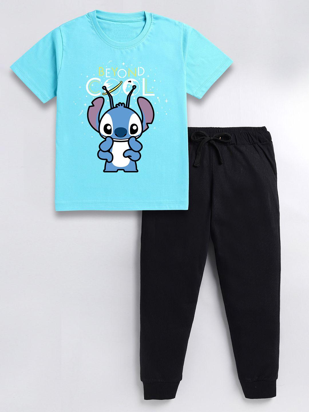 baesd boys disney printed pure cotton t-shirt with trousers