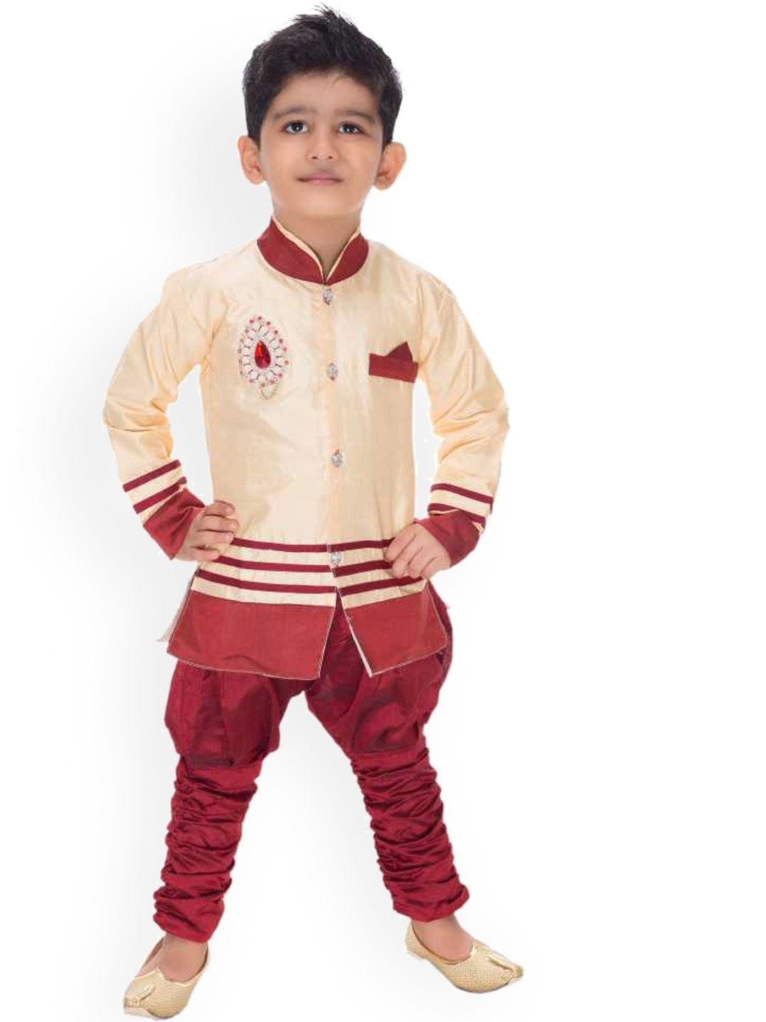 baesd boys embellished sherwani with churidar pant