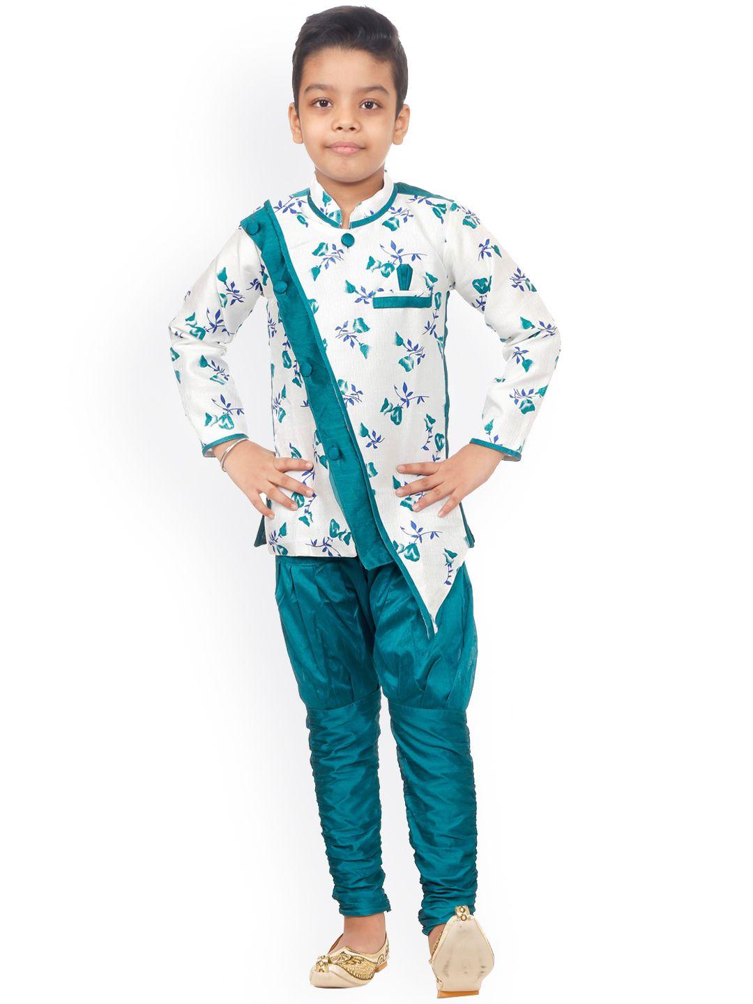 baesd boys floral printed sherwani with churidar