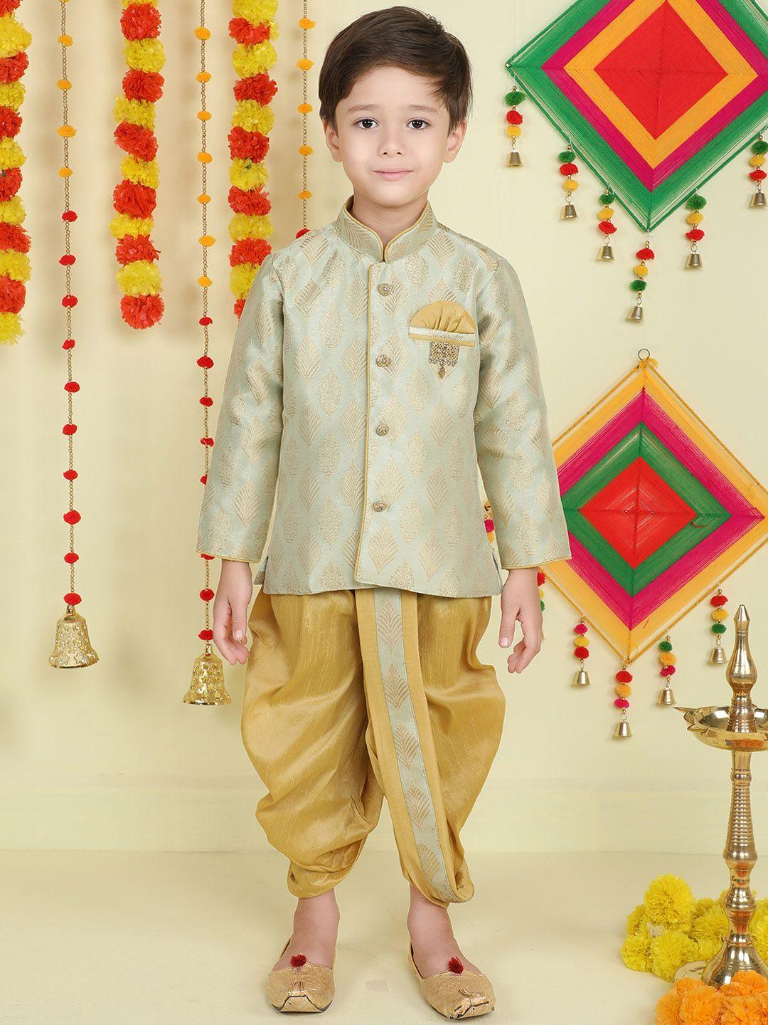 baesd boys floral regular kurta with dhoti pants