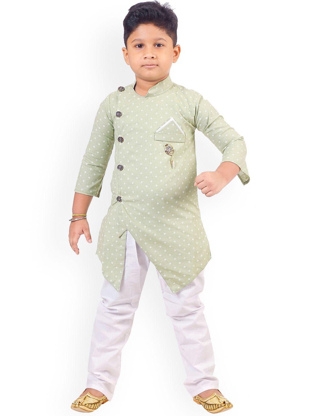 baesd boys geometric printed sherwani with pyjama