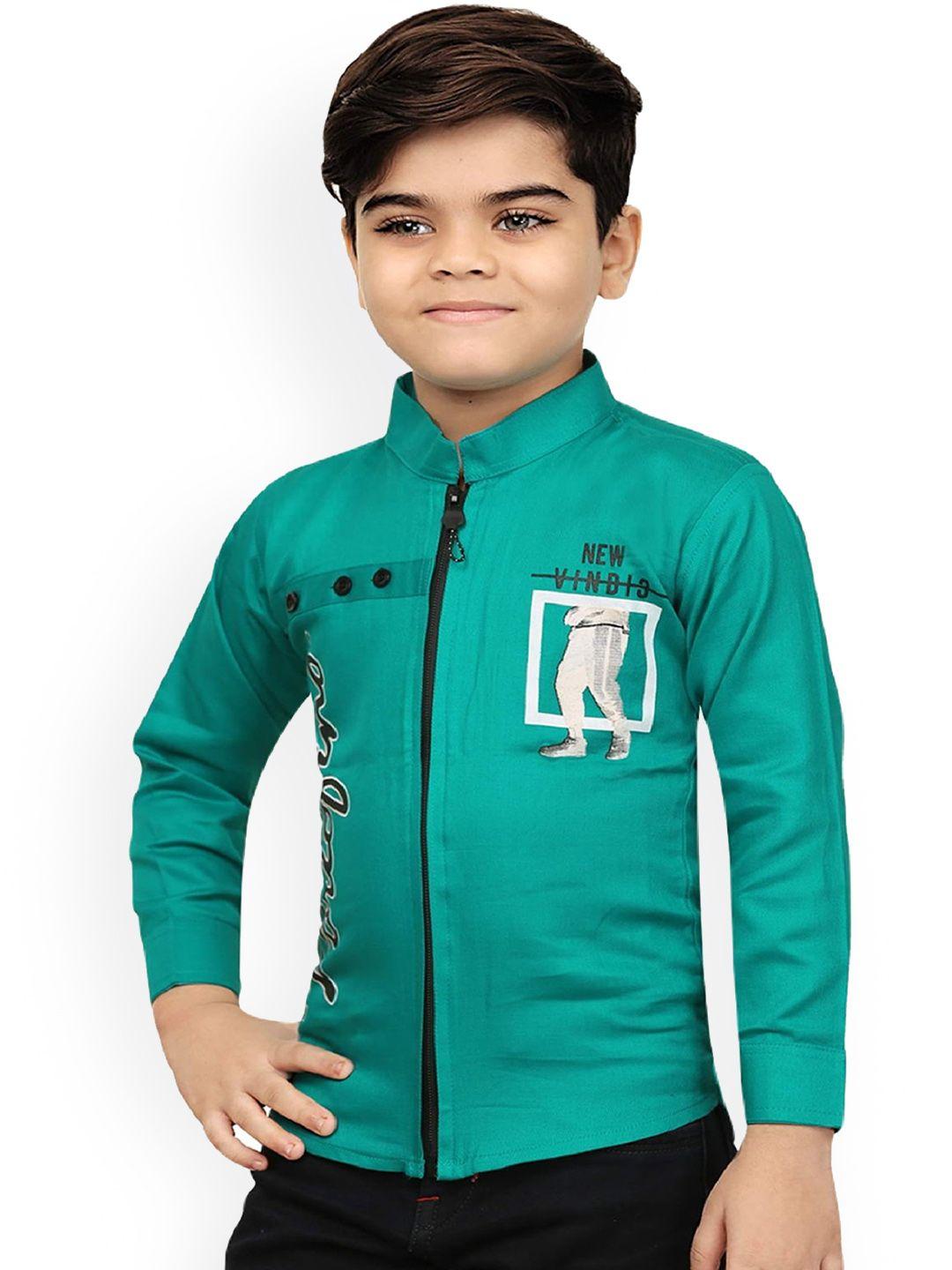 baesd boys graphic printed lightweight open front jacket