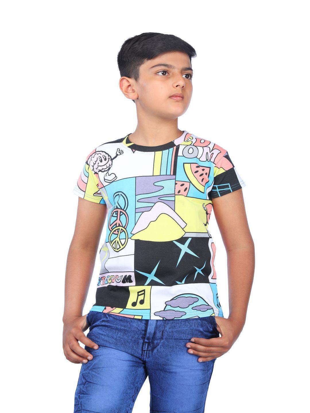 baesd boys graphic printed regular fit cotton casual t-shirt