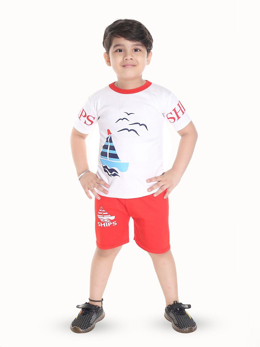 baesd boys graphic printed t-shirt with shorts