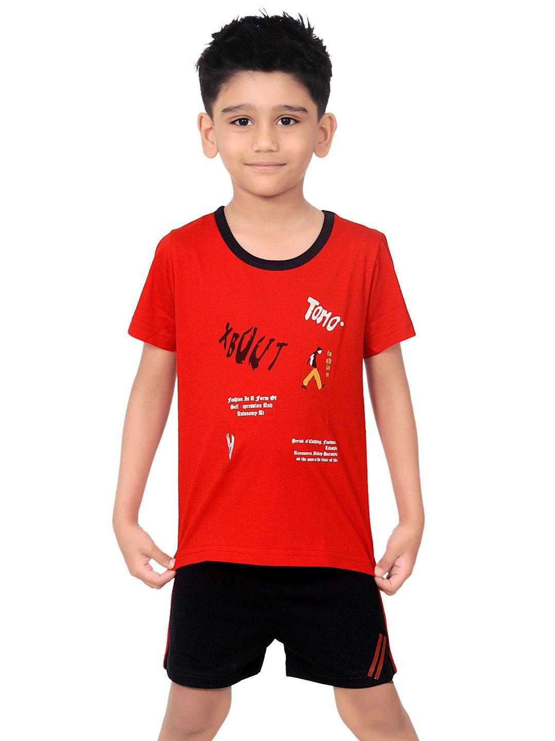 baesd boys graphic printed t-shirt with shorts