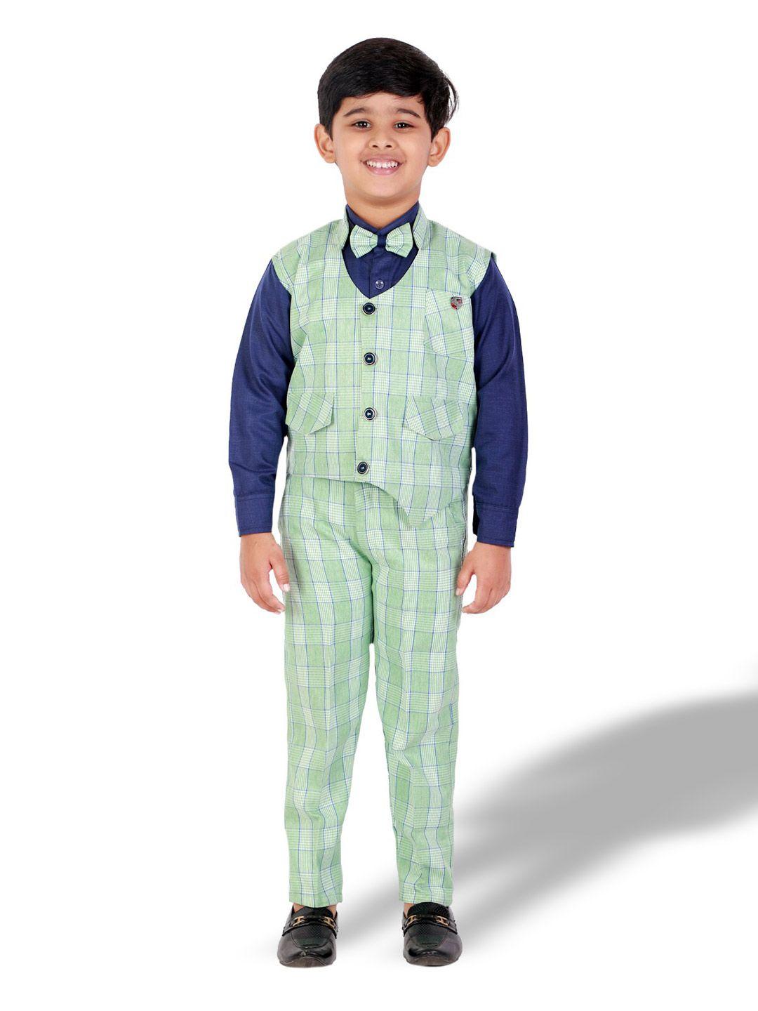 baesd boys green & blue shirt with trousers