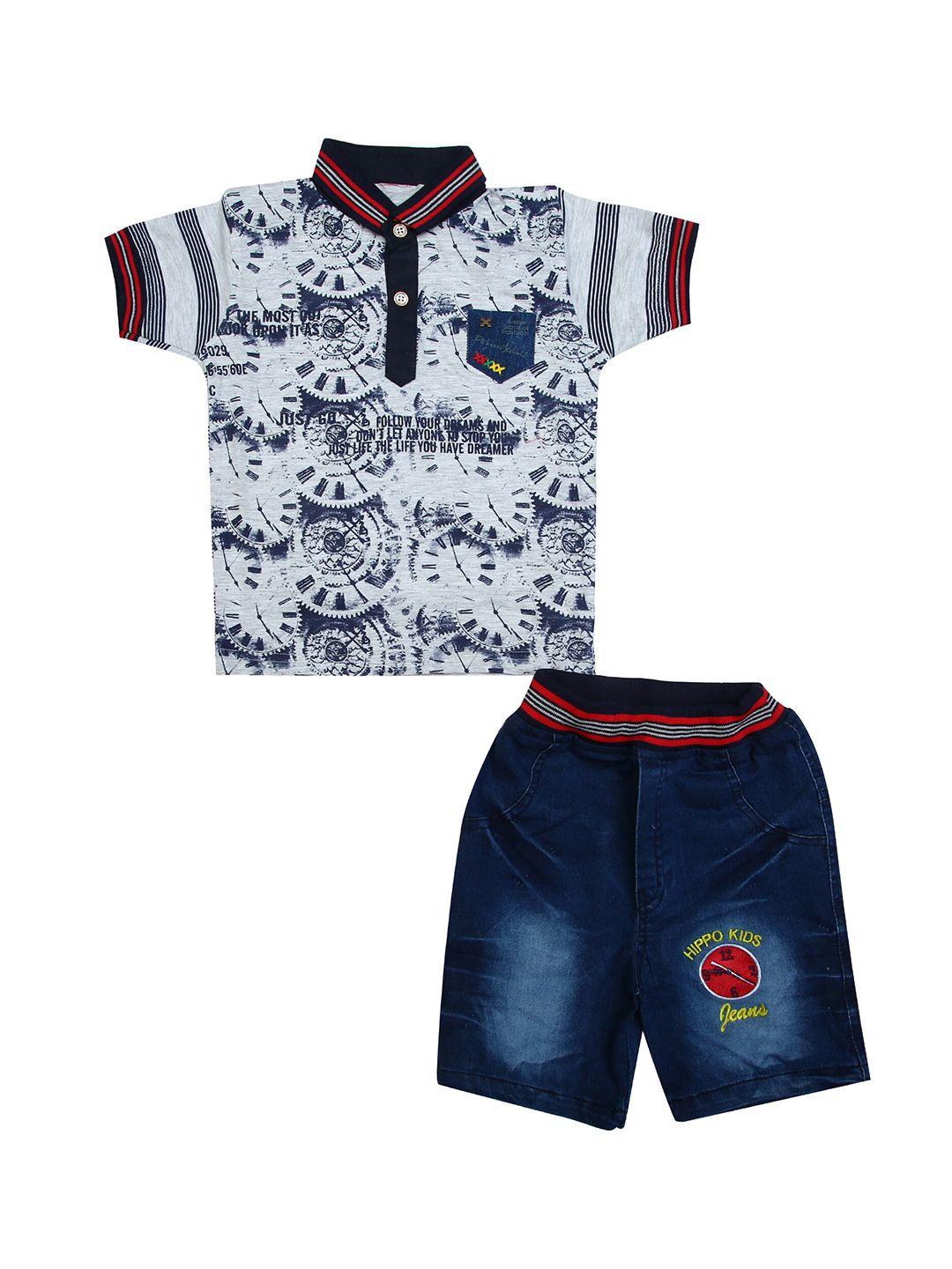 baesd boys grey t-shirt with shorts