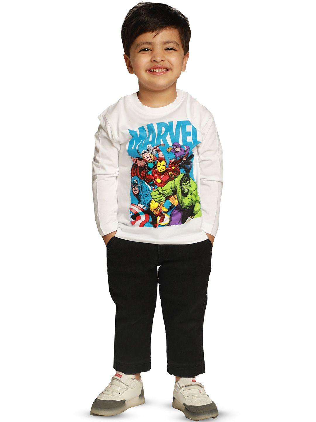 baesd boys marvel printed round neck sweatshirt