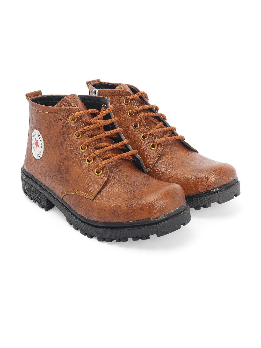 baesd boys mid top textured regular boots