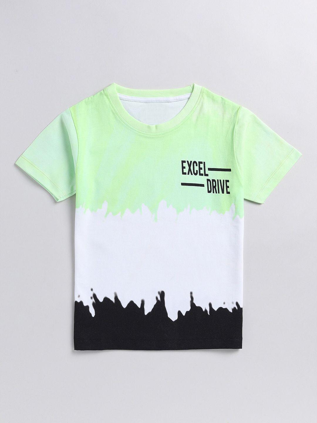 baesd boys multicoloured printed v-neck t-shirt