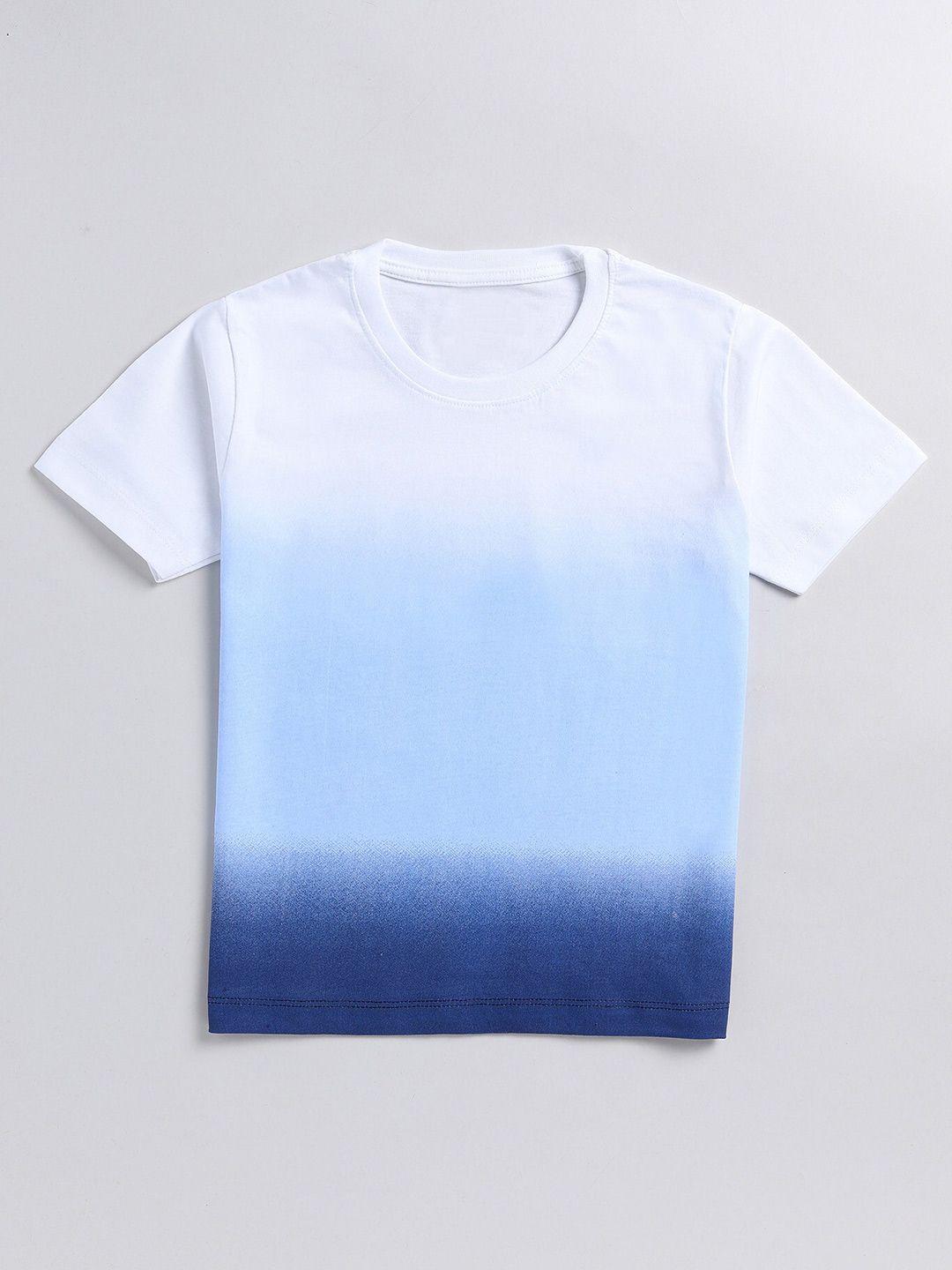 baesd boys multicoloured tie and dye dyed raw edge t-shirt