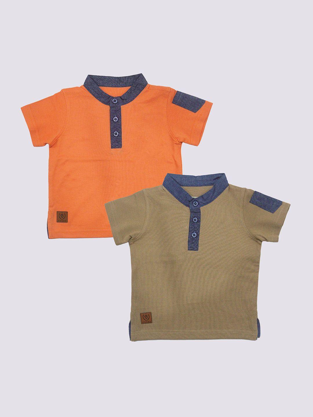 baesd boys pack of 2 henley neck cotton t-shirt