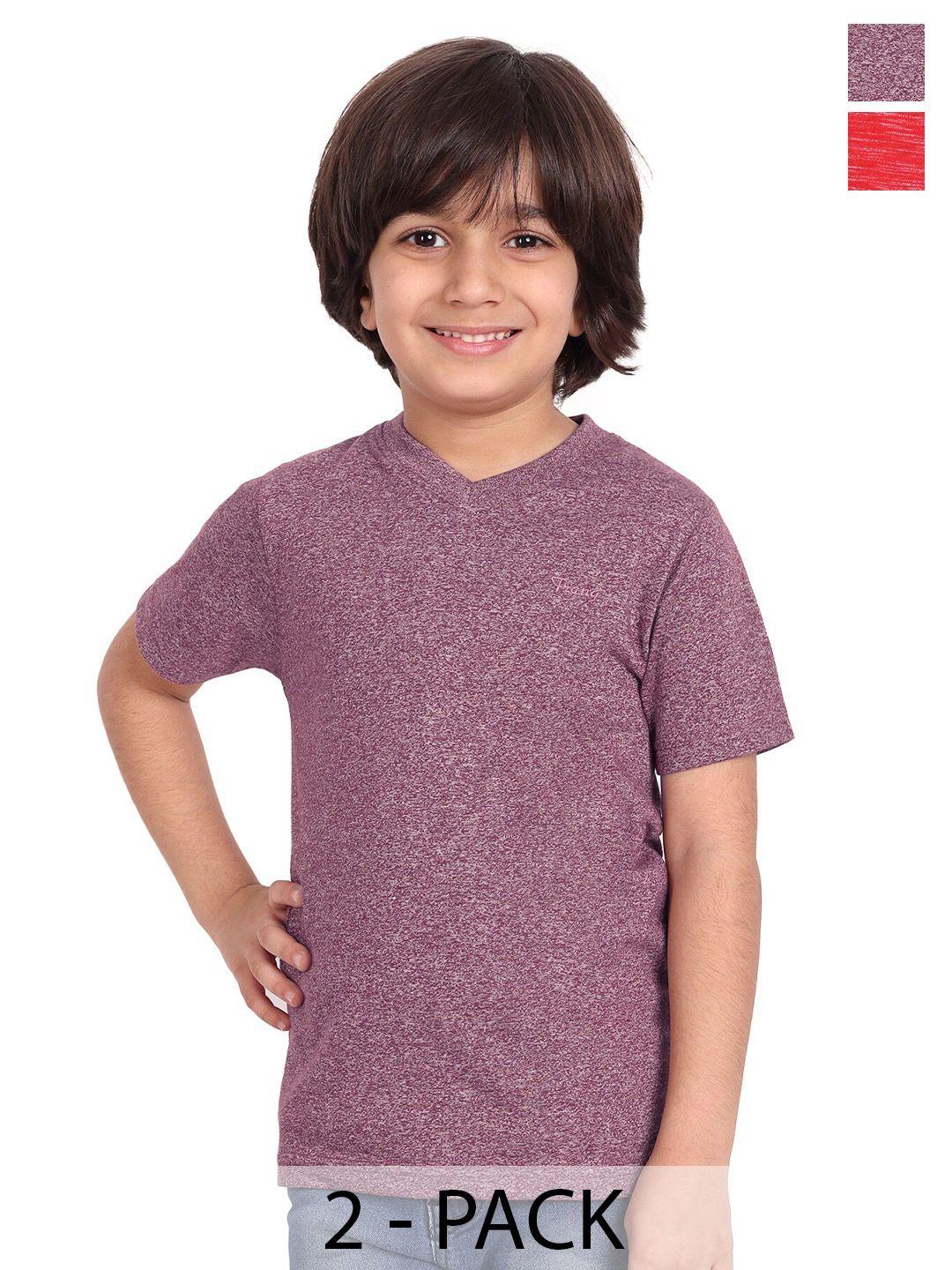 baesd boys pack of 2 v-neck cotton casual t-shirt