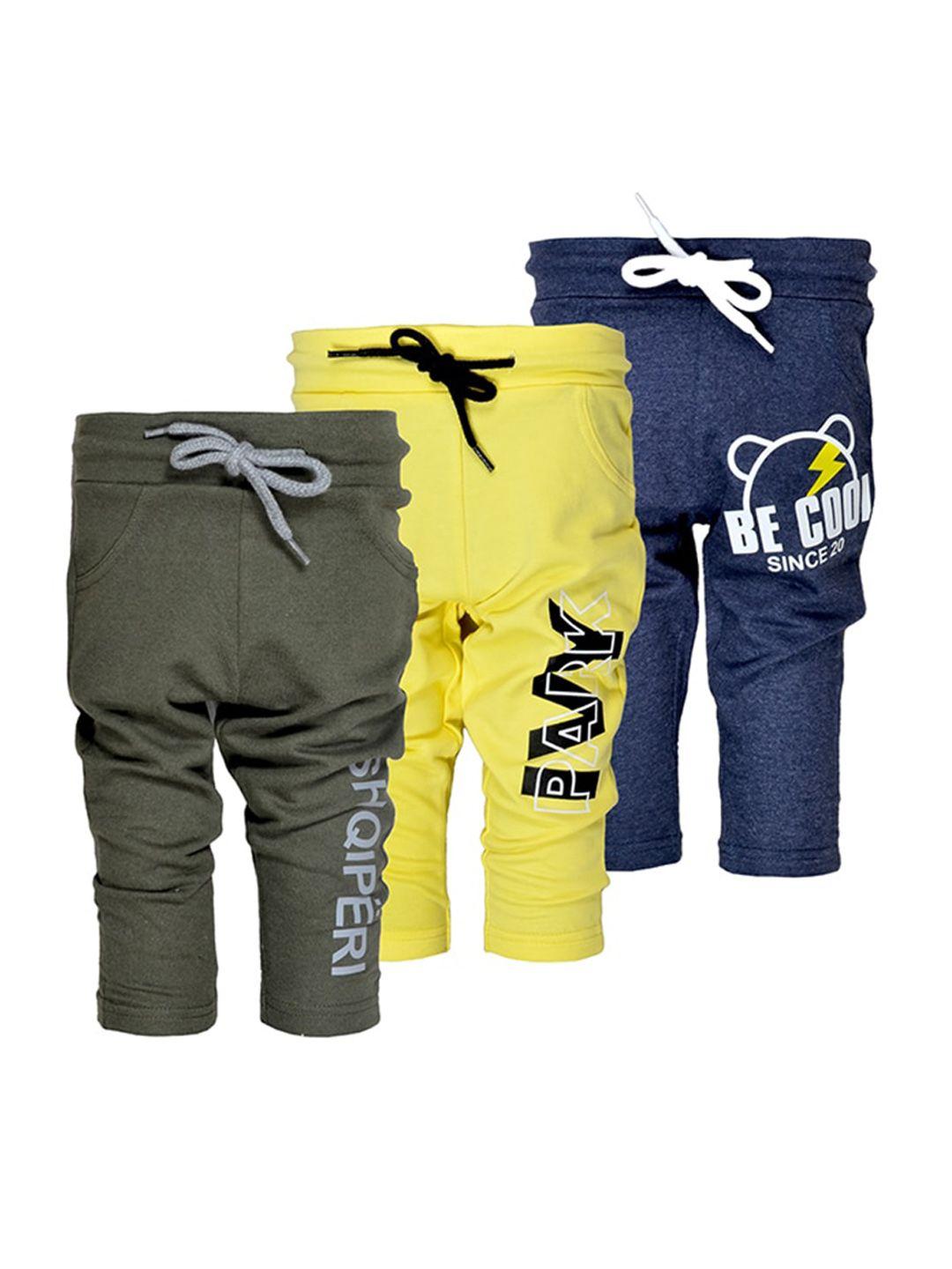 baesd boys pack of 3 printed cotton track pants