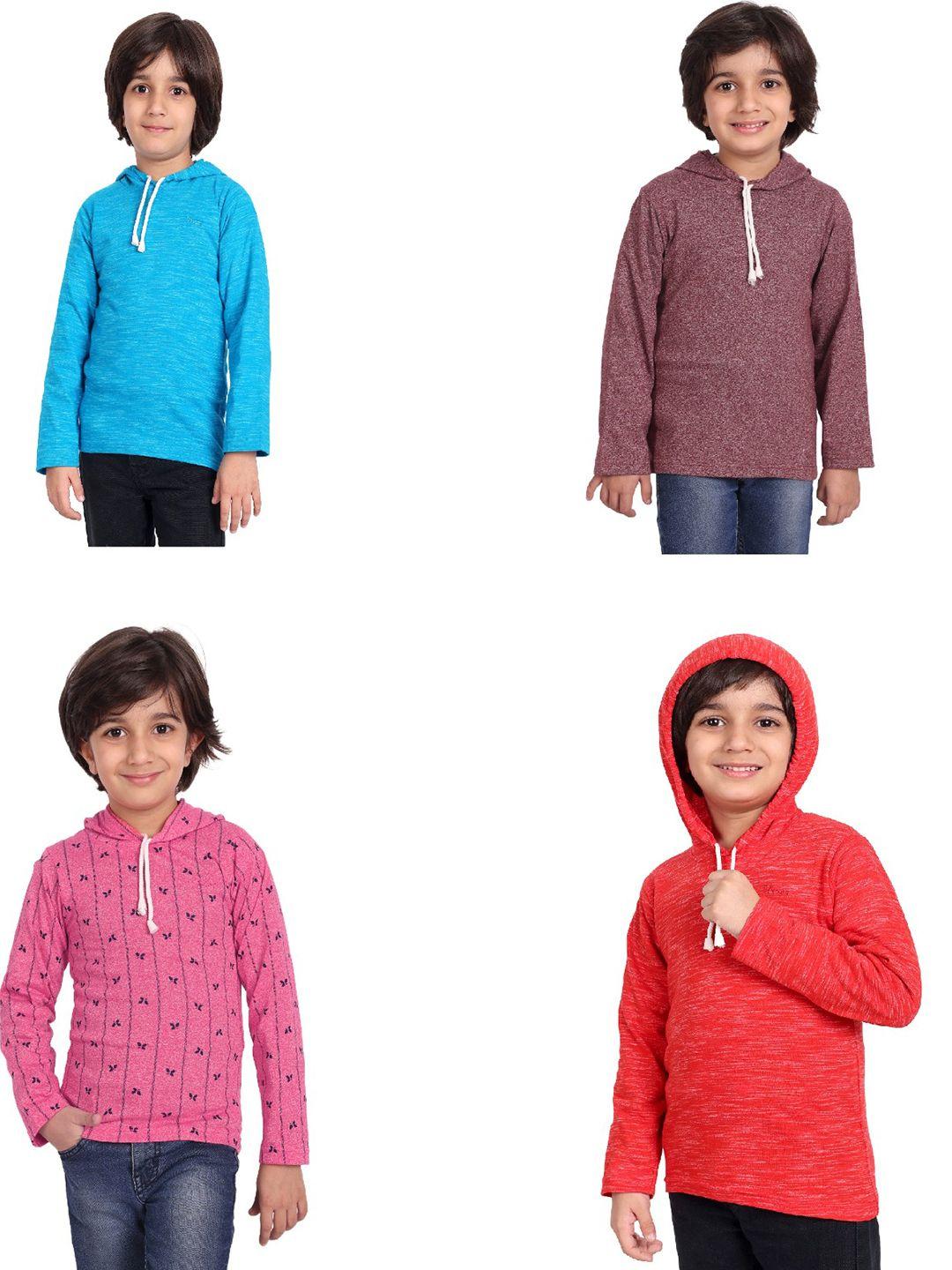 baesd boys pack of 4 high neck cotton sweatshirts