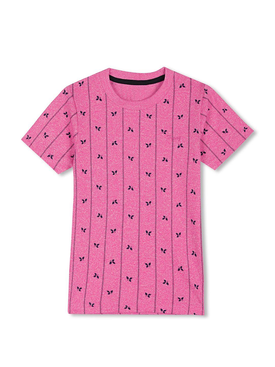 baesd boys pink printed t-shirt