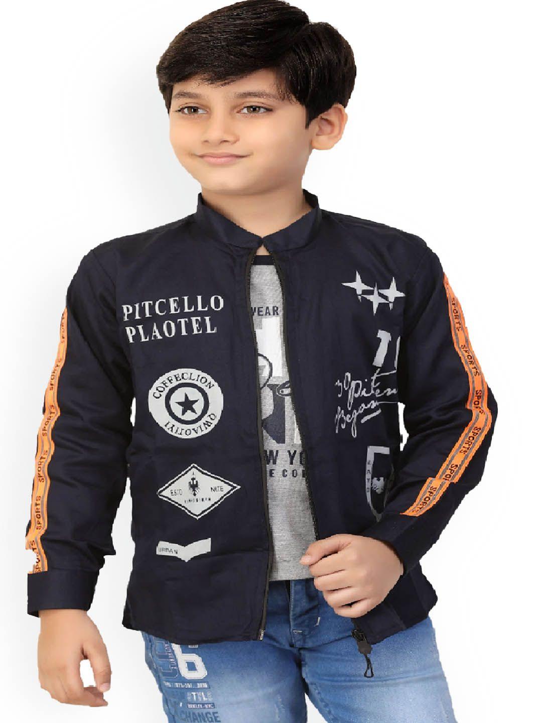 baesd boys printed lightweight tailored jacket with attached t-shirt