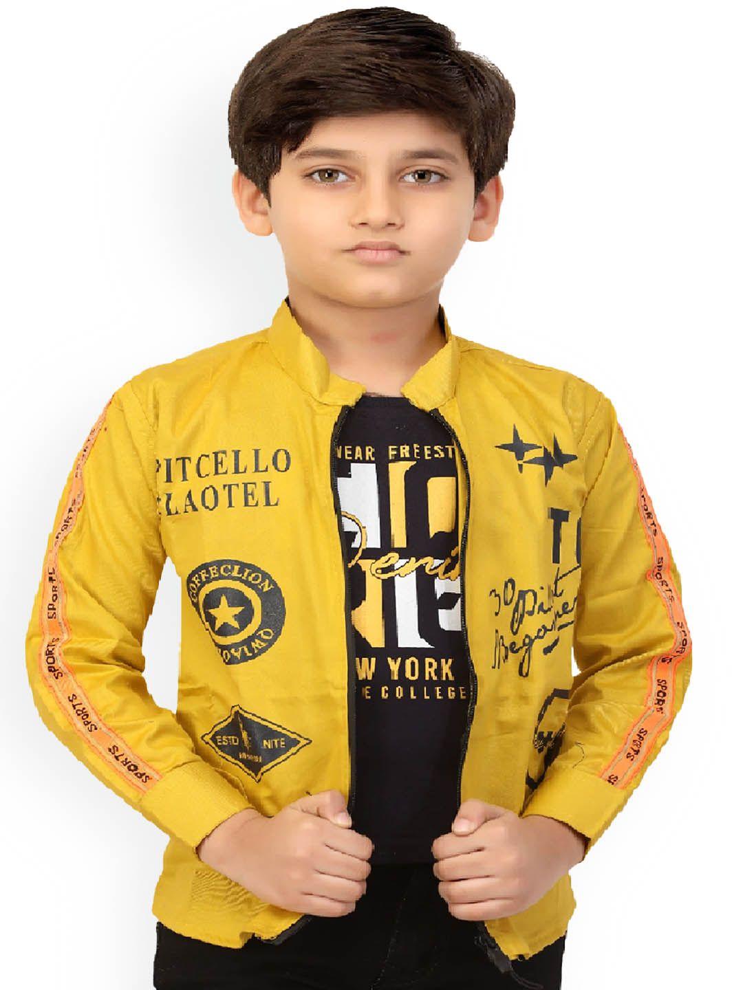 baesd boys printed lightweight tailored jacket with attached t-shirt