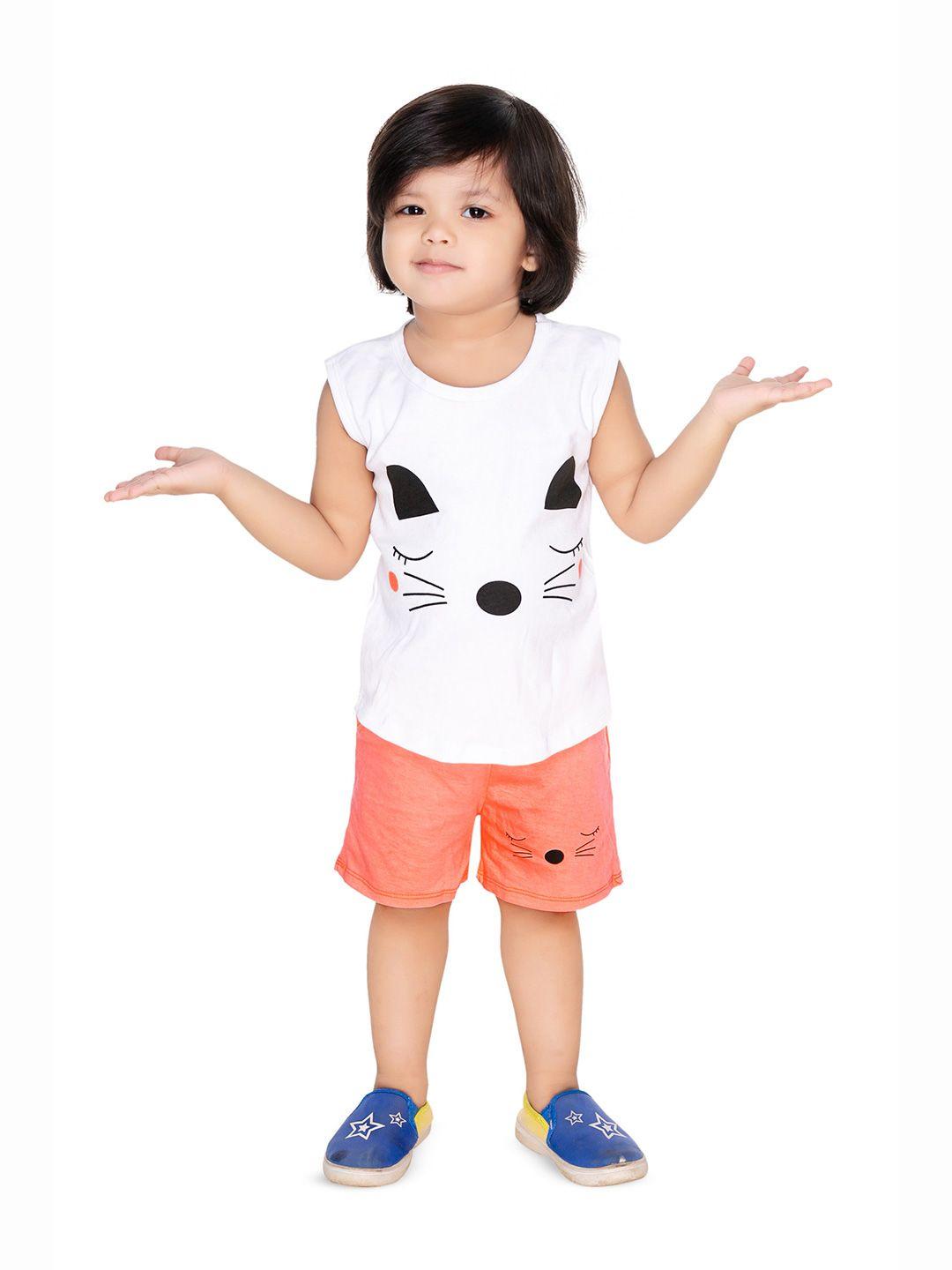 baesd boys printed pure cotton t-shirt with shorts