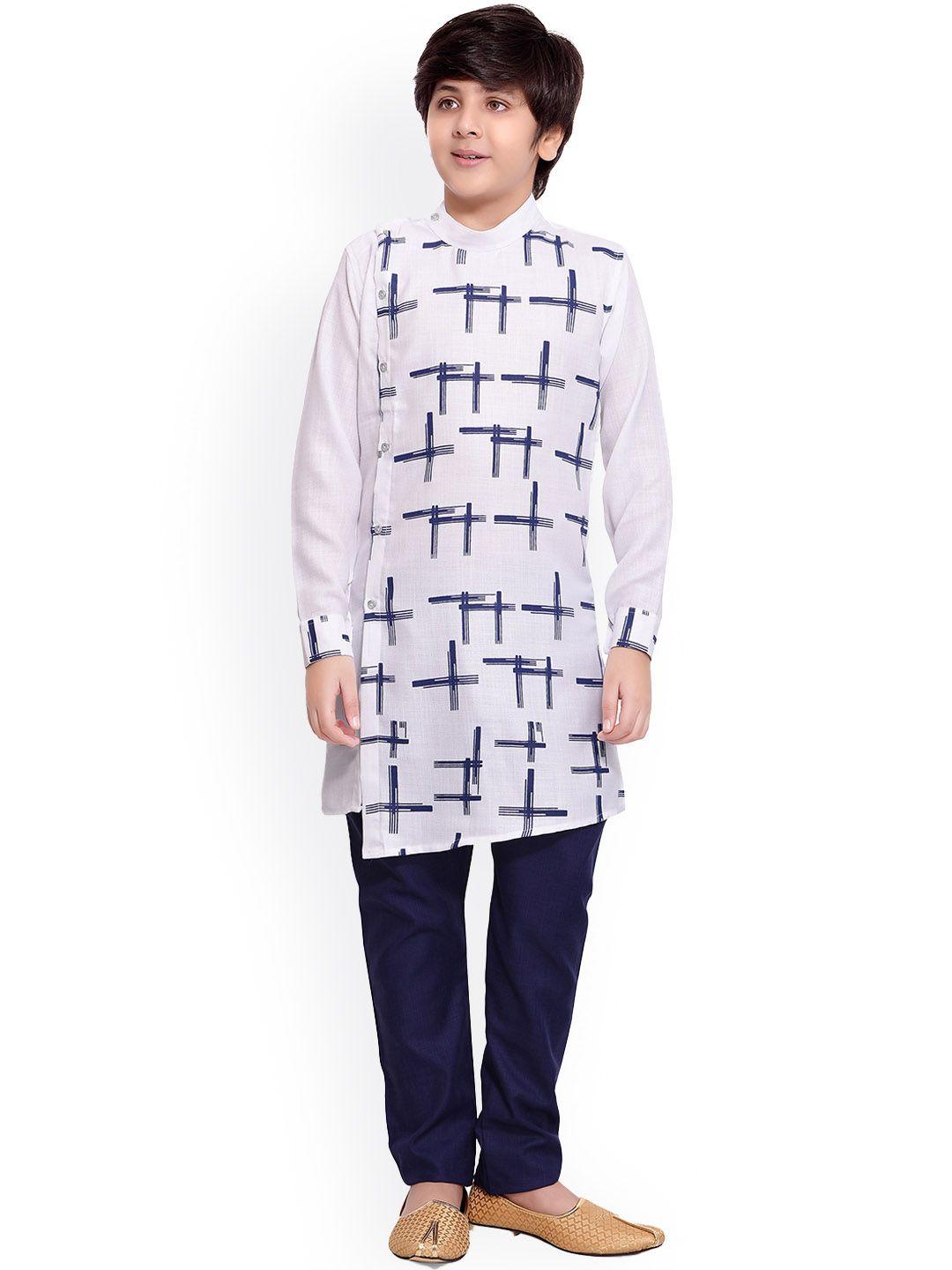 baesd boys printed regular kurta with pyjamas