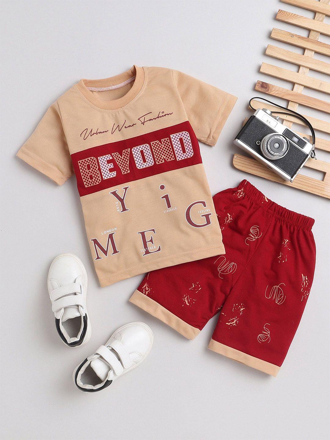 baesd boys printed t-shirt with shorts