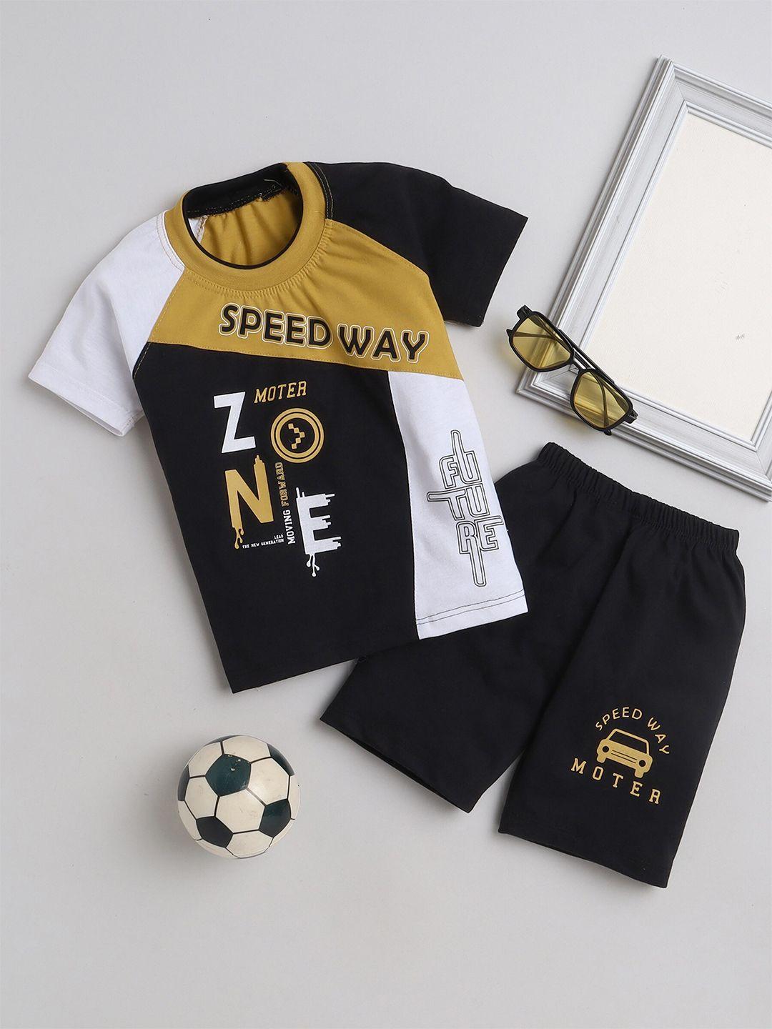 baesd boys printed t-shirt with shorts