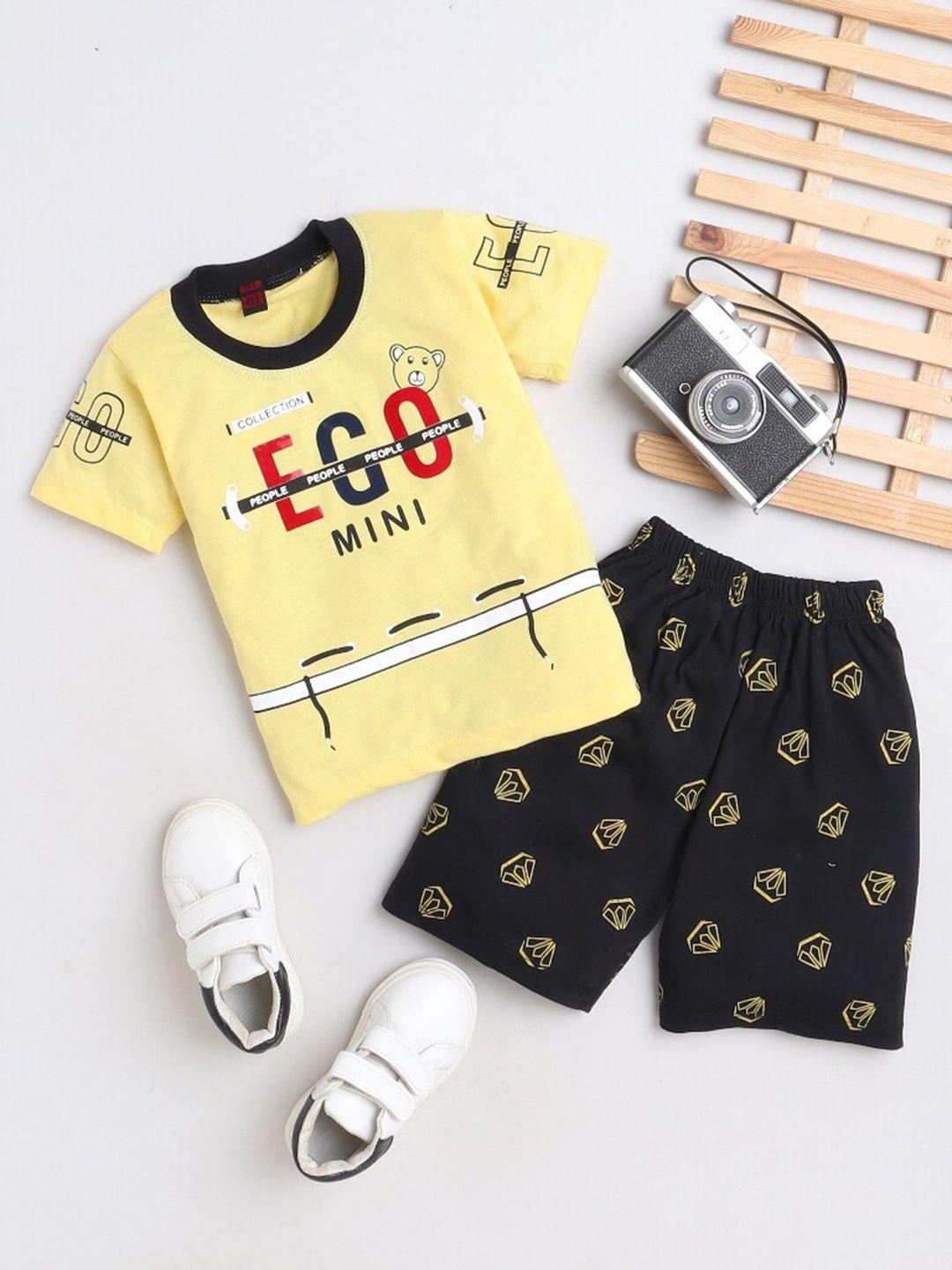 baesd boys printed t-shirt with shorts